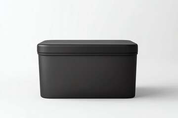 A mockup of a branded desk storage bin on a white background