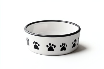 A mockup of a branded pet travel bowl on a white background