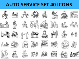 Auto Service Icon Set