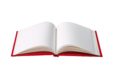 Open red book with blank pages (4)