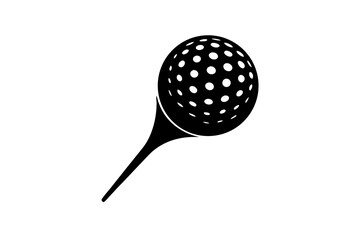 Golf Ball on Tee Icon – Symbol of Golf, Sport, and Outdoor Recreation