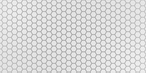 Seamless Abstract Gray Hexagon Pattern Vector Design on a Clean White Background for Modern Geometric Textures, Wallpapers, and Digital Graphics.