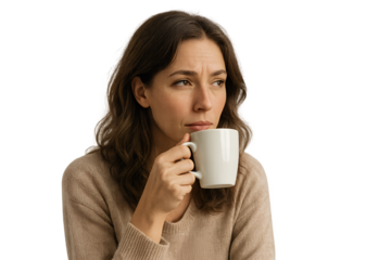 young woman drinking coffee