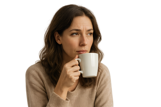 young woman drinking coffee - Powered by Adobe
