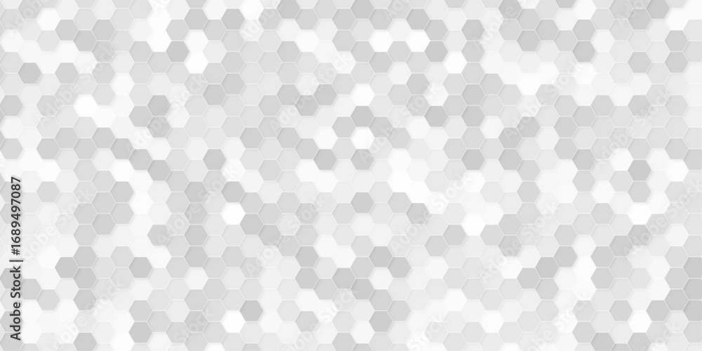 Aufkleber seamless abstract gray hexagon pattern vector design on a clean white background for modern geometri