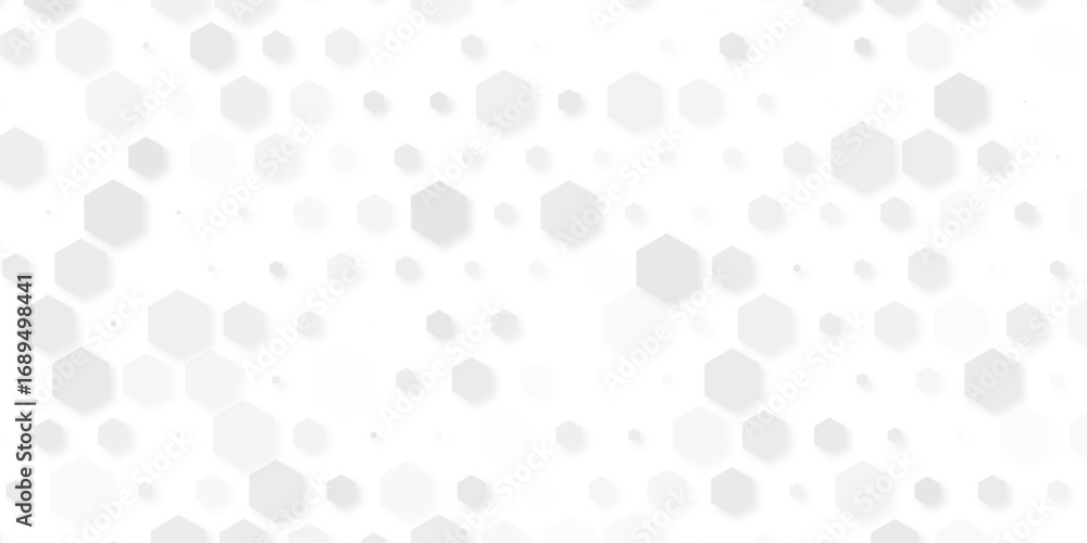 Aufkleber seamless abstract gray hexagon pattern vector design on a clean white background for modern geometri
