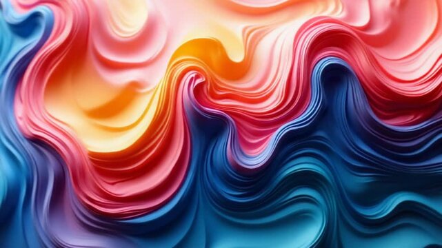 Colors, Elite Multicolored Background with Twisting Paints, Abstract Waves, Unique Design, Exclusive, Rotation