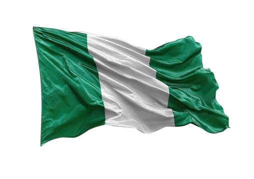 A digitally rendered flag billowing in the wind