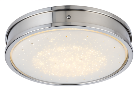 Modern flush mount ceiling light fixture isolated on white background