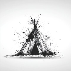 Fototapeta premium Artistic teepee illustration graphic