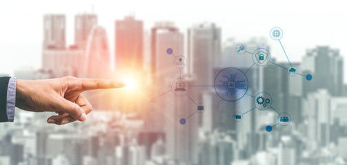 AI network system connects data, security, communication, and intelligence. AI network system...