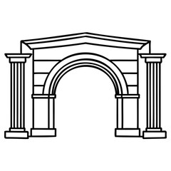 Classical roman archway architecture design