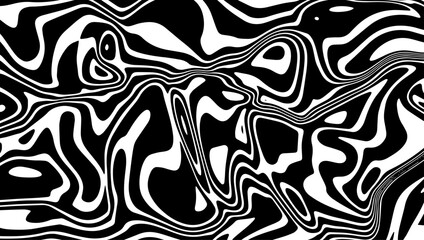 Liquify lines effect, trendy retro vector