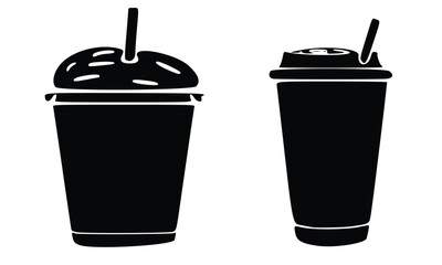 Ice cream icon and soda drink vector illustration isolated on white background