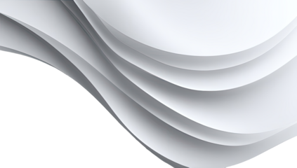 Abstract white layered curves on black background