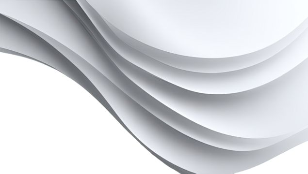 Abstract white layered curves on black background