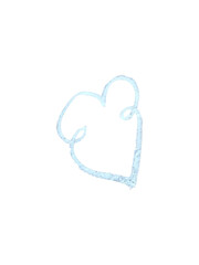 Stylish heart shaped doodle art on a clear background 