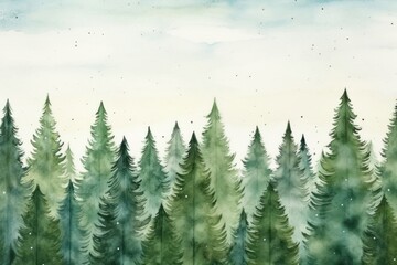 Christmas trees border background backgrounds outdoors painting.