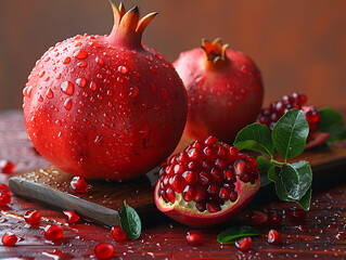 pomegranate fruit and seeds