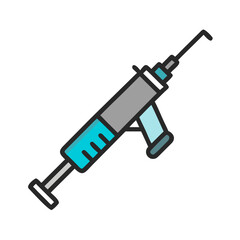 vector illustration of a drill