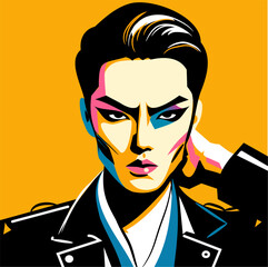 Bold Modern Masculinity – Pop Art Male Portrait
