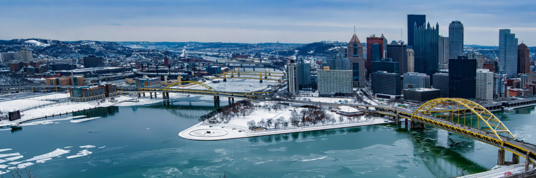 Winter's Embrace on the Three Rivers