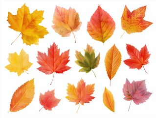 Fototapeta premium Vibrant autumn leaves showcase stunning fall colors, perfect for seasonal design projects and nature themes.