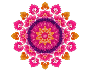 Vibrant floral mandala design