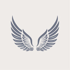 Fototapeta premium Elegant Angel Wings Design A Vector Illustration Symbolizing Freedom and Grace