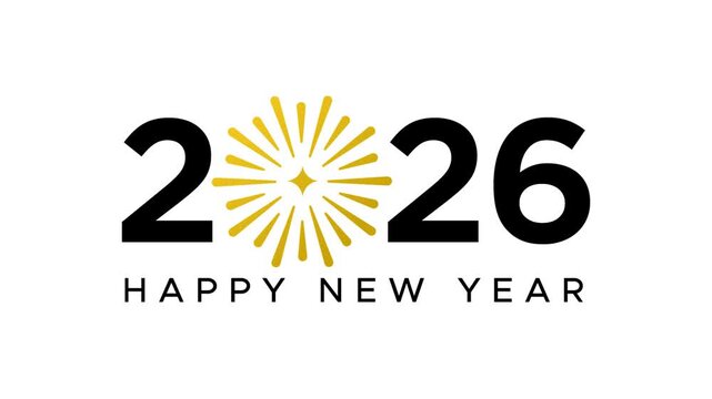 Happy New Year 2026 animation
2026 new year logo animation with fireworks celevration

