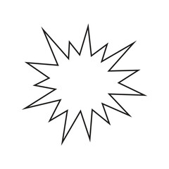 Fototapeta premium Comic Style Starburst Explosion Symbol