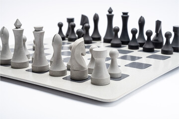Play chess. Chessboard battlefield. Chess sport.