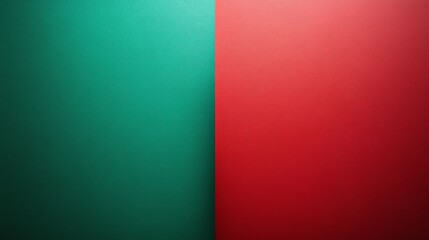 Fototapeta premium Vibrant green and red color split image.