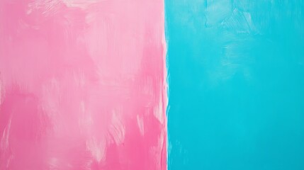 Vibrant split color background in pink and blue.