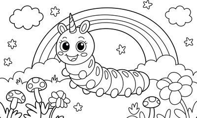 Mushroom outline design with dots on top and grassy elements