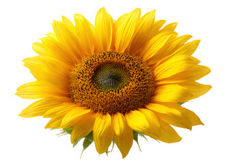 Fototapeta premium yellow sunflower, png clipart with transparent background and cutout..