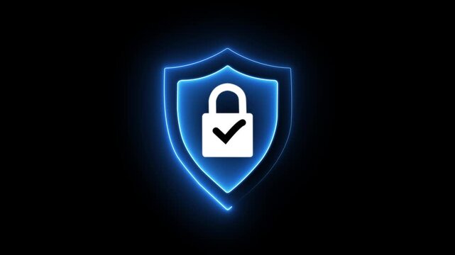 Cybersecurity, Secure Login System concept on the transparent background. user accessing password on secure login for data privacy, identity protection.4k video motion graphic animation .
