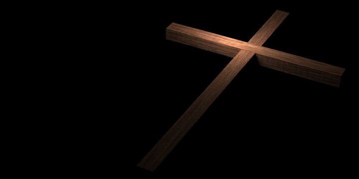 A cruz de Nosso Senhor Jesus Cristo - Ilustra&ccedil;&atilde;o 3D