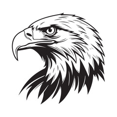 eagle vector silhouette outline sketch logo illustration