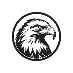 eagle vector silhouette outline sketch logo illustration