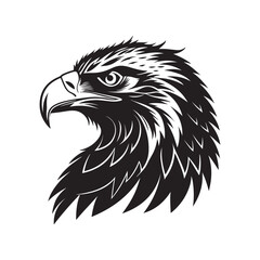 eagle vector silhouette outline sketch logo illustration