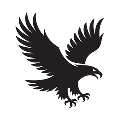 eagle vector silhouette outline sketch logo illustration