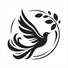 flying birds vector silhouette outline idea design illustration. flying birds icon set collections