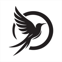 flying birds vector silhouette outline idea design illustration. flying birds icon set collections