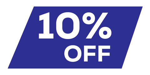 10 off discount tag on a transparent background
