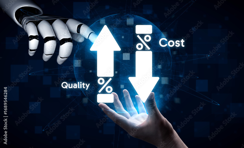 Poster ai artificial intelligence drives cost-saving initiatives via process automation, virtual resource t