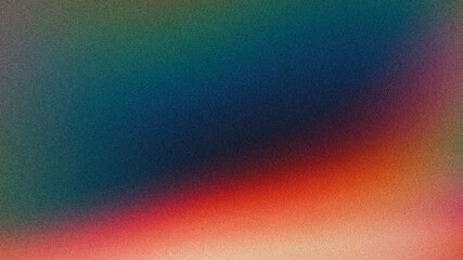 Abstract gradient background with smooth transition of dark blue, green, red and orange colors. Perfect for digital design, web, presentations, posters and creative projects.