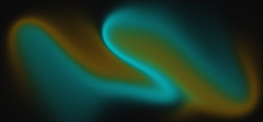 Colorful blue light rays illuminate a star-filled abstract space background with a subtle wave pattern grain texture 