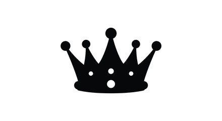a royal crown silhouette with intricate details and regal points © AL-AMIN