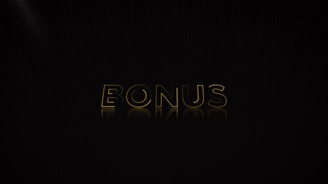 Golden Bonus Text Effect 3D Animated Graphic Design